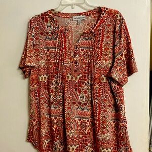 Beautiful print top.